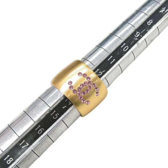 CHANEL Authentic Gold Logo Ring